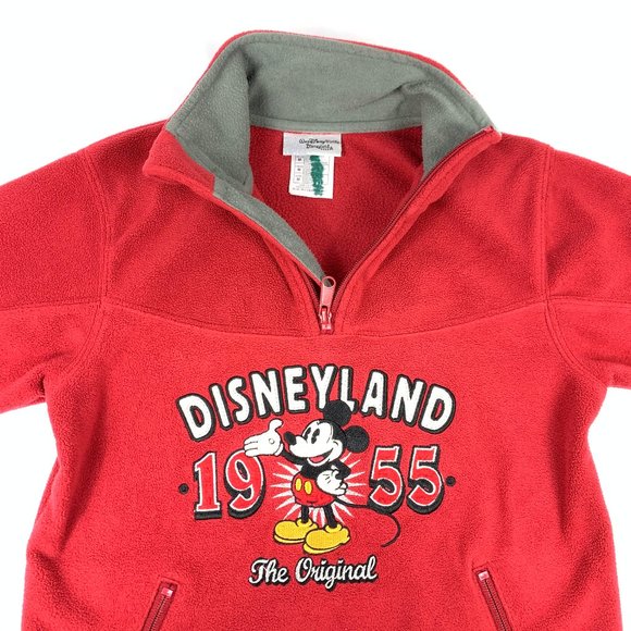 3/$25 Disneyland Mickey Mouse Fleece Pullover - Red, Size M - Picture 4 of 11